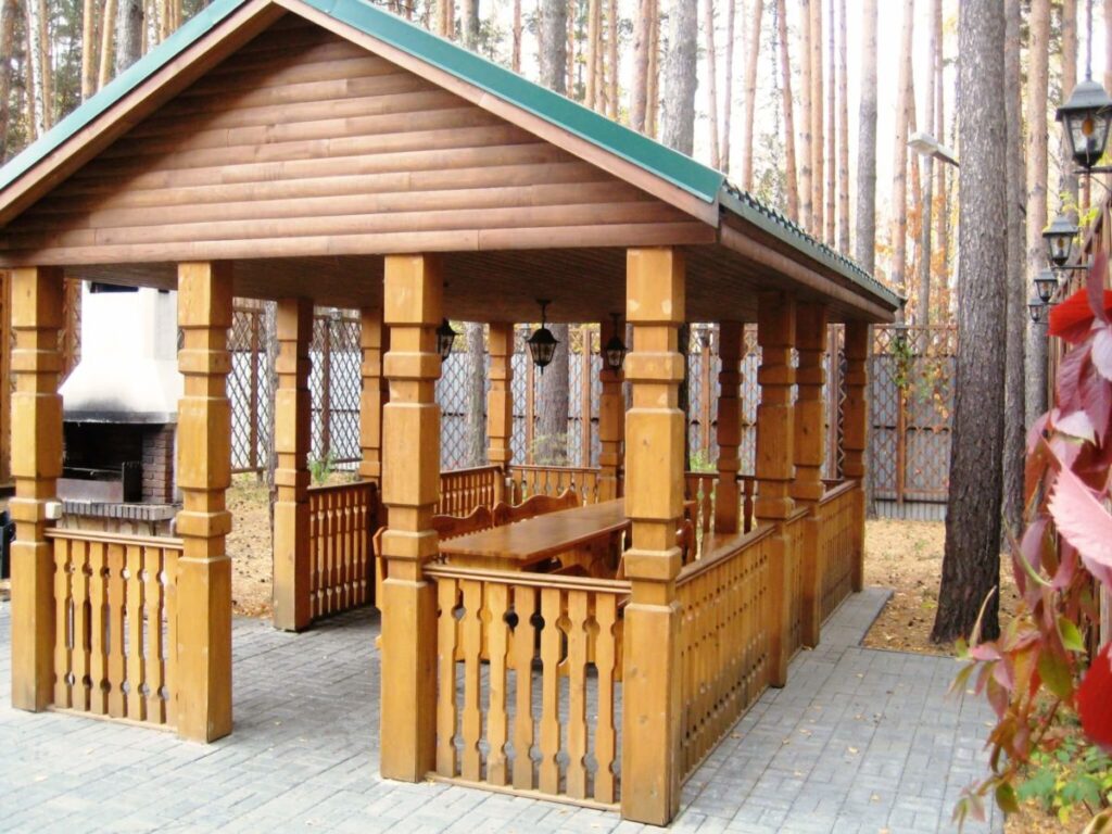 Проживание в Коттедж №1 с мангальной зоной в термальном курорте Баден Баден Еткуль