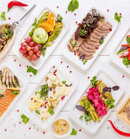 Пример банкетного меню на 40 гостей